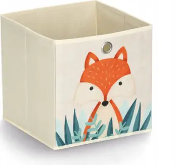 Kuti ruajtëse Zeller Present Fox, 28 x 28 x 28 cm, prej fetre, gri