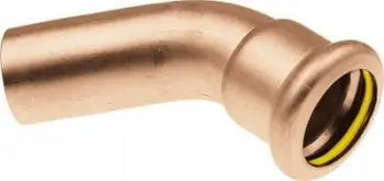 Bërryl bakri KAN-therm Single-Socket 45 Press, 45°, për gaz, bakër