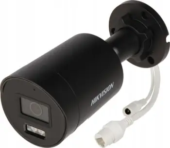 Kamera IP Hikvision DS-2CD2046G2H-IU, 4 Mpx, lentja 2.8 mm, e zezë