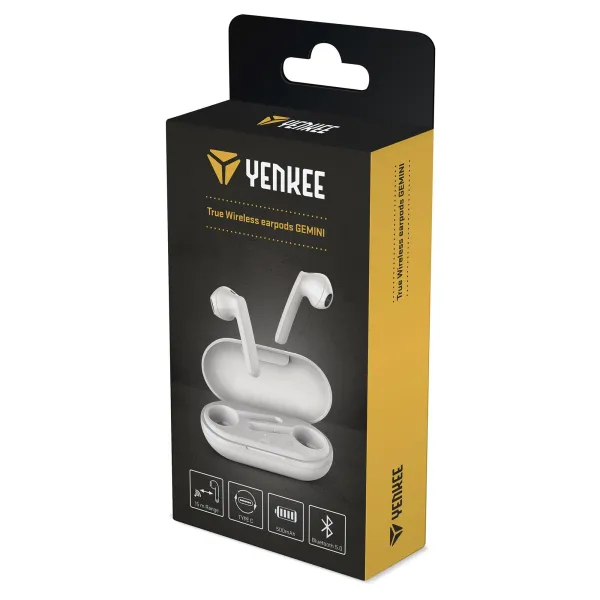 Kufje YENKEE YHP 01BT WE TWS Gemini - Wireless, Të Bardha - 7