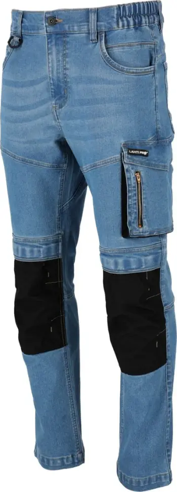 Pantallona pune LAHTI PRO L4054706, dungarees, 320 g/m², XXXL, blu e çelët