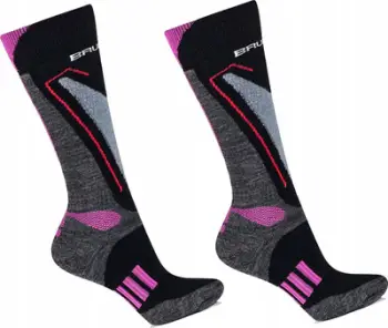 Çorape për femra Brubeck Snow Force Light, merino, madhësia 39 41, gri e hapur rozë