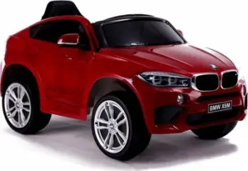Makina elektrike për fëmijë Lean Sport BMW X6, me telekomandë, radio USB MP3, e kuqe me shkëlqim
