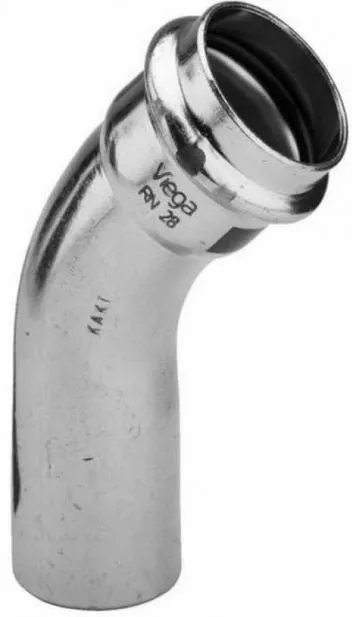 Bërryl çeliku Viega Prestabo 1126.1, 45°, 54 mm - 1
