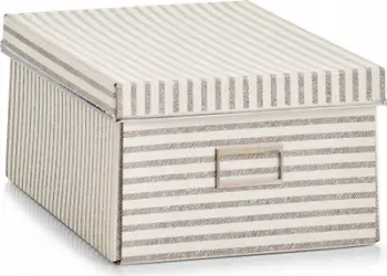 Kuti ruajtjeje Zeller Stripes, karton, bezhë
