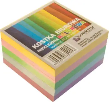 Kuti shënimesh Wektor Color Cube, 85x85mm, lartësi 5cm, shumëngjyrëshe