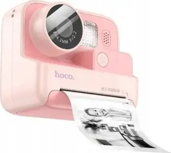 Kamerë digjitale për fëmijë Hoco DV200, me printer, me mikrofon, rozë