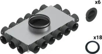 Kuti shpërndarëse ajri Spiroflex Vent Clear W2, 200mm, e argjendtë