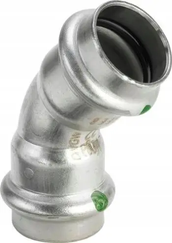 Bërryl inox Viega Sanpress 2326, 18mm, 45°, çelik inox