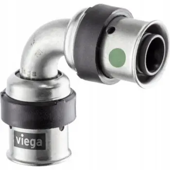 Bërryl inoksi Viega Smartpress, 90°, 20 mm, argjendtë