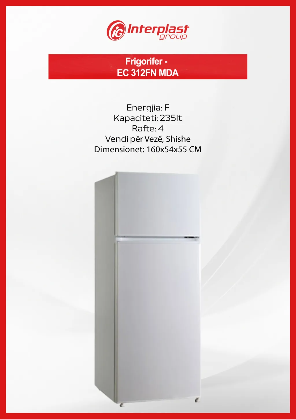 Frigorifer Ecolux – EC 312FN MDA - 2