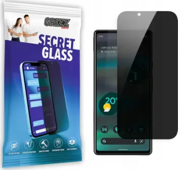 Xham mbrojtës GrizzGlass Matte SecretGlass për Google Pixel 7a, privatësi, ekran i plotë, transparent