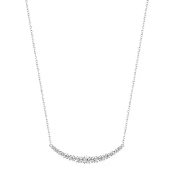 Qafore për femra Brosway Fancy Infinite White Silver Necklace FIW149, e argjendtë