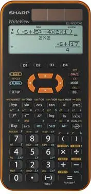 Makina llogaritëse shkencore Sharp EL-W531 XG-YR, 335 funksione, ekran WriteView, portokalli metalike