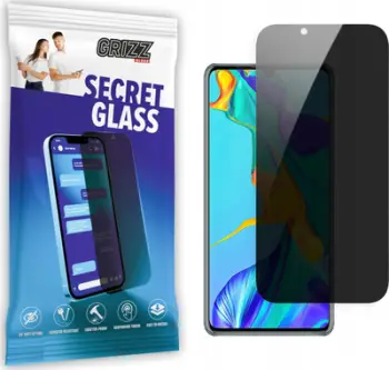 Xham mbrojtës GrizzGlass Matte SecretGlass për Huawei P30 Lite, efekt privatësie, mat, transparent