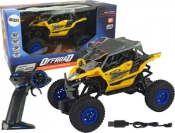 Makina lodër me telekomandë Lean Sport Off-Road, 2.4 GHz, shkalla 1:16, e verdhë