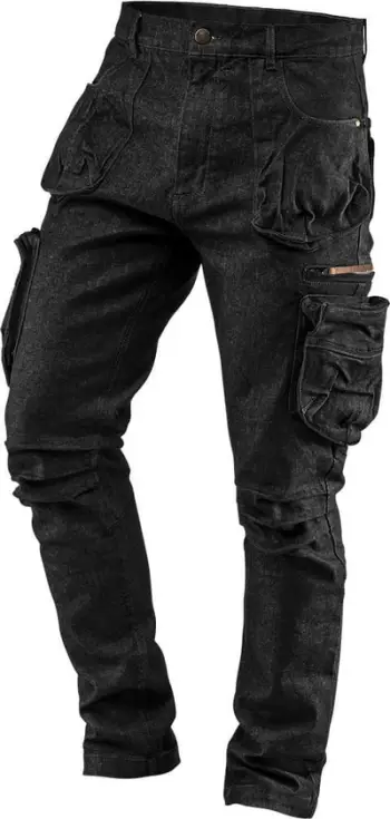 Pantallona pune Neo 5 Pocket Denim, përbërje pambuk elastan, madhësia L, të zeza