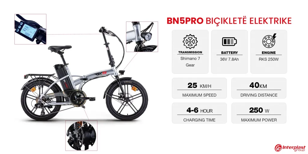 Biçikletë Elektrike – BN5PRO - 2