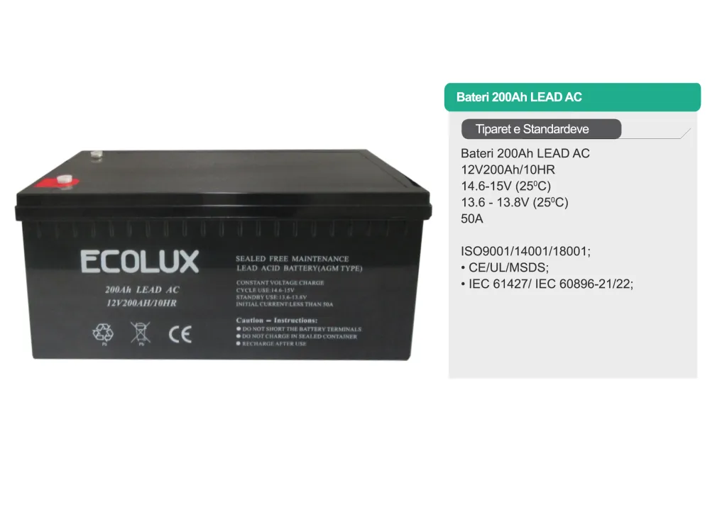 Bateri Ecolux – 200Ah LEAD AC - 2