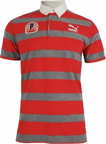 Maicë polo për meshkuj Puma, kuqe-gri