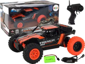 Makina me telekomandë Leantoys Off-Road, R/C 1:24, goma gome, portokalli