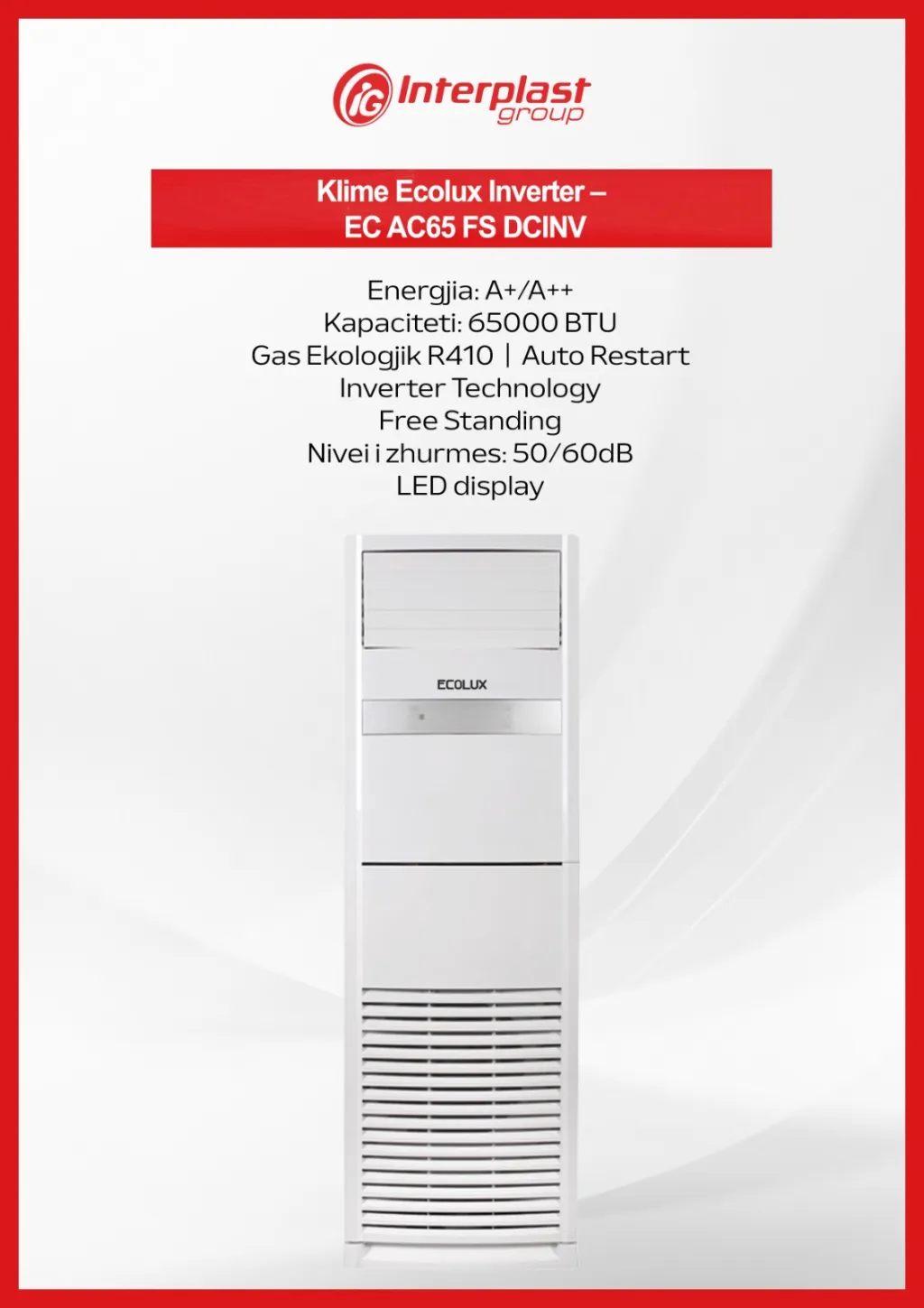 Klime Ecolux Inverter – EC AC65 FS DCINV - 2