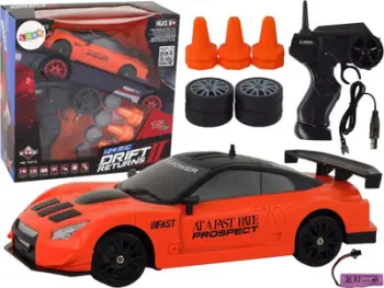 Makina me telekomandë Leantoys Sports Car 1:24, rrota të ndërrueshme, blu