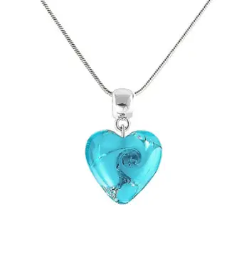 Qafore për femra Lampglas Forest Heart NLH10, e argjendtë/kaltër