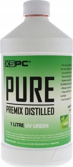 Lëng ftohës PC XSPC PURE Premix Distilled, 1L, UV Green, jeshil - 1