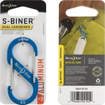 Karabinier Nite Ize S-Biner #3, alumin, blu