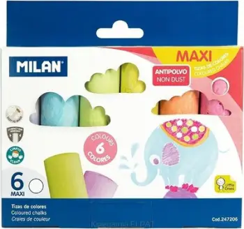 Shkumsa me ngjyra Maxi Milan, set 6 copë, anti-pluhur, shumëngjyrëshe