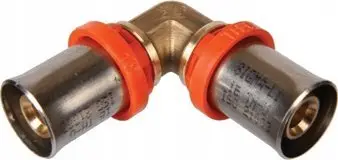 Bërryl PEX Sigma Li, press fit, 25x25, për ujë, i bronztë