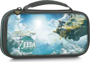 Kuti udhëtimi RDS Game Traveler Deluxe për Nintendo Switch, dizajn Zelda Tears of the Kingdom, e zezë