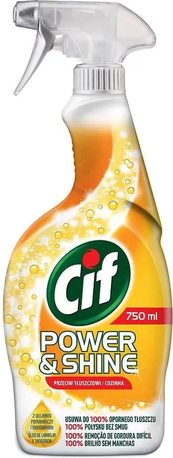 Spray pastrimi Cif Power Shine, kundër yndyrës, 750ml