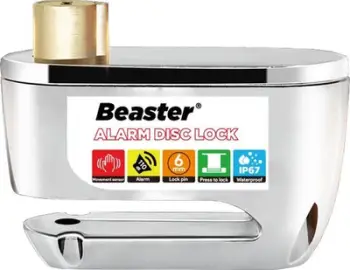 Bravë disku me alarm Beaster BS02ADL, 110 dB, IP67, e verdhë