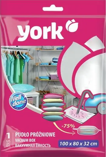 Kuti vakum York Vacuum Box, 100x80x32 cm, madhësi e vogël, shumëngjyrëshe