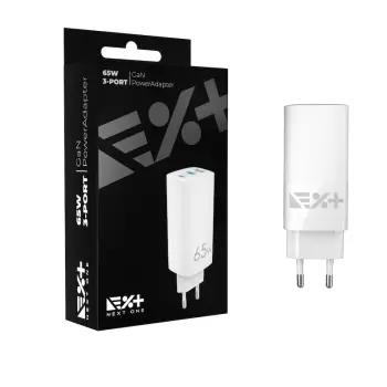 NEXT ONE 65W 3-Port GaN Power Adapter (up to Macbook Pro 13″)