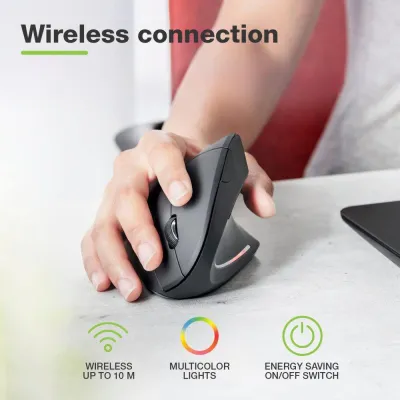 Maus wireless Techly IM 1200-VM-B, 1600 DPI, 7 butona, i zi - 2