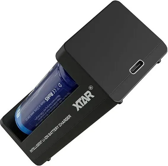 Karikues baterish XTAR MC2C, Li-ion 18650, 2 vende, USB-C, Zi - 2