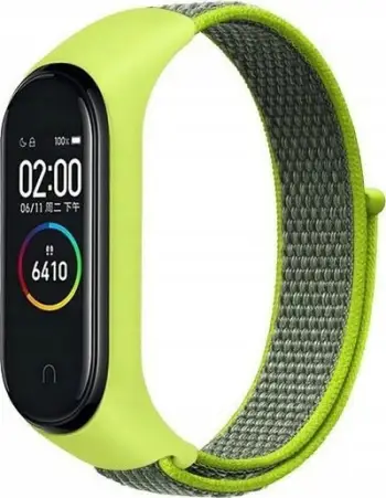 Rrip dore Beline Nylon Loop për Mi Band 3/4/5/6/7, najlon, i verdhë