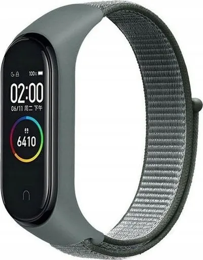 Rrip dore Beline Nylon Loop për Mi Band 7 6 5 4 3, najlon, gri - 1