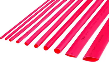 Tub për tkurrje termike Cabletech(LEC-NAR0255.1), 10 copë, 3mm x 1m,i kuq