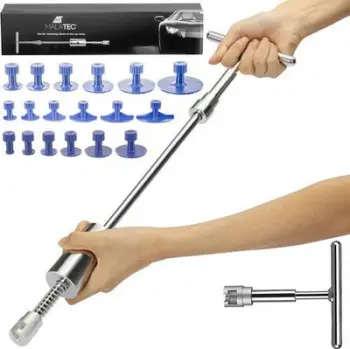 Set riparimi për gunga në makinë, çekiç rrëshqitës metalik, adapterë plastikë, metal plastike