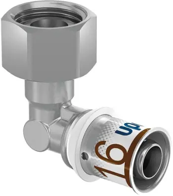 Bërryl presioni Uponor Mepla S Press Plus, 1/2"x16mm, metalik