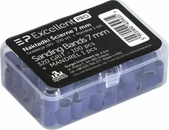 Set kapëse gërryese për thonj Excellent PRO 320 grit 7mm për femra, 100 copë