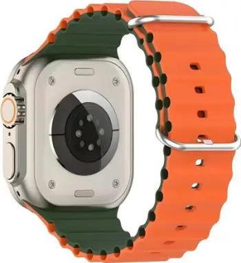 Rrip dore Beline për Apple Watch Silicone Waves, 38/40/41mm, jeshile portokalli