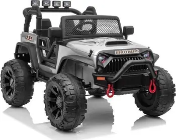 Makine elektrike per femije Jeep JC666 LEAN CARS, 12V, me telekomande, argjendi metalik
