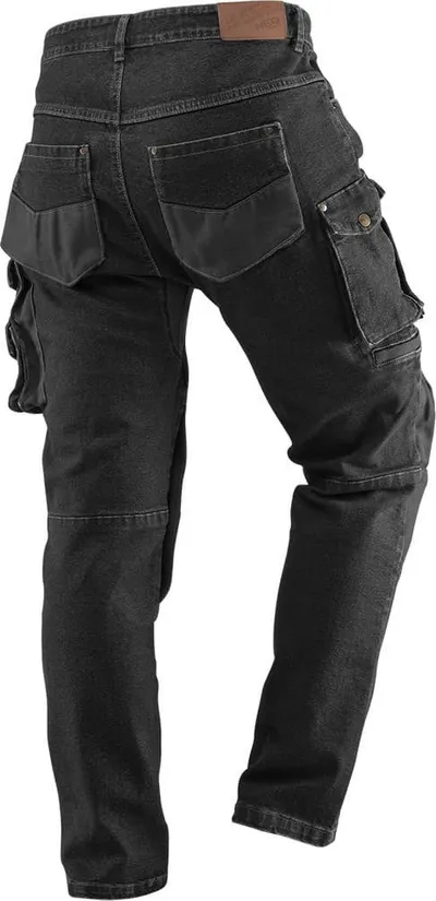 Pantallona pune Neo Work Denim, përforcuar, madhësia XL, të zeza - 4