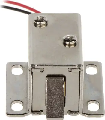 Bravë elektromagnetike për dollap ATLO-DT-L02, 12V DC, pin i zgjatur, metalike