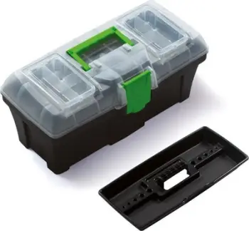 Kuti veglash Orno Tool Box Caliber Greenbox, me organizues, plastike, e zezë
